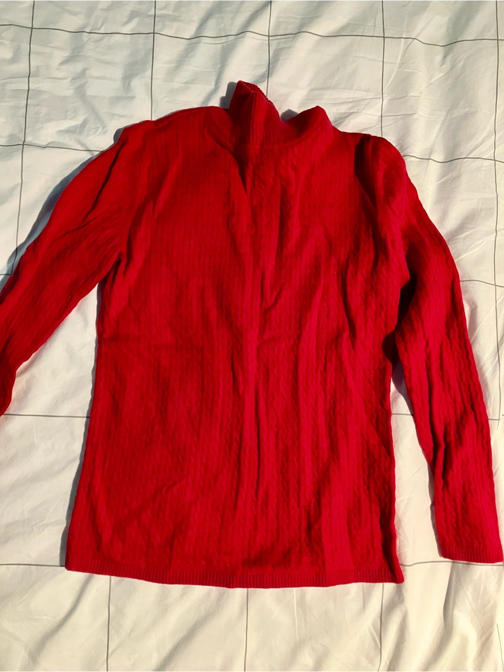 Karen Scott Hot Pink Ribbed Mock Neck Sweater
